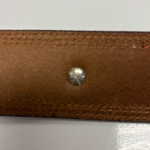 Genuine Top Grain Leather Brown Cowboy Western Stitching Silver Hardware 45/2XL - Picture 11 of 16